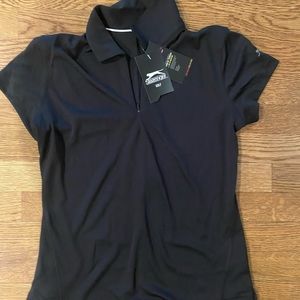 slazenger xs black womens golf shirt